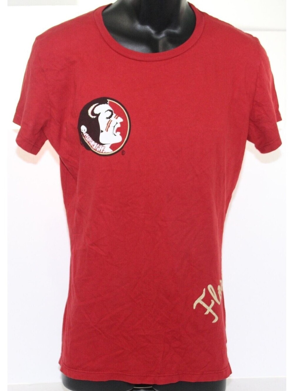 Florida State University Seminoles Blue 84 Cap Sleeve CrewNeck T Shirt Womens XL